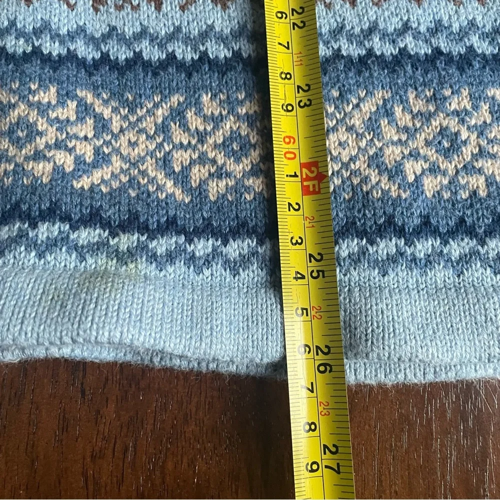 Hanna Andersson Holiday Blue Long Sleeve Sweater Dress 6-7 Years 120 Cm